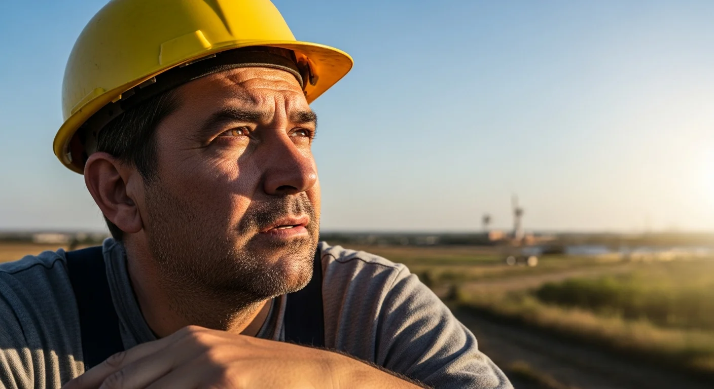 Imagem de capa para artigo sobre aposentadoria especial de trabalhadores insalubres, com trabalhador pensativo em ambiente de trabalho difícil.